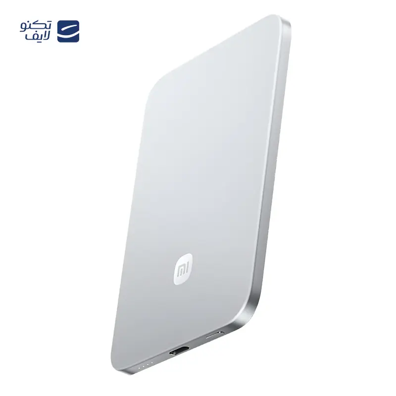 پاوربانک بی سیم 15 وات شیائومی مدل UltraThin MDY-20-EB ظرفیت 5000 میلی آمپر ساعت