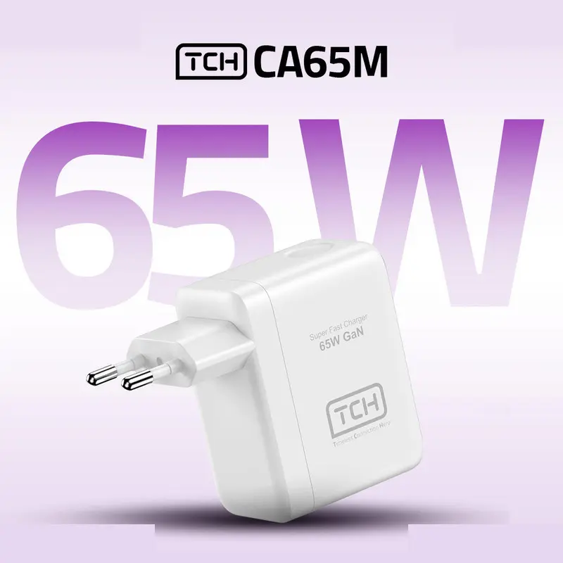 شارژر دیواری 65 وات 3 پورت تی سی اچ مدل CA65M