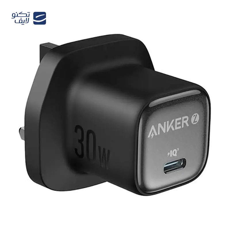 شارژر دیواری انکر مدل Zolo GaN Compact Charger UK A2698 توان 30 وات