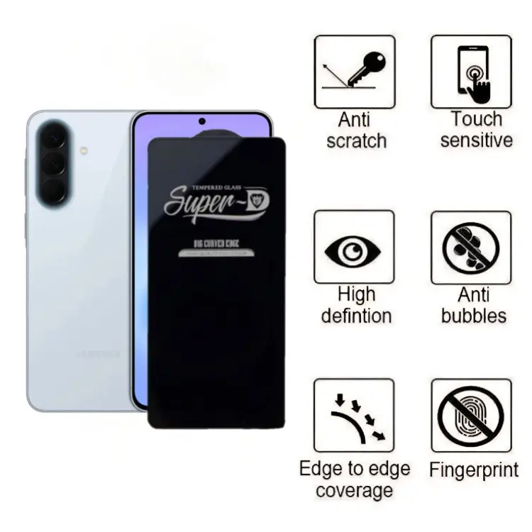 محافظ صفحه نمایش شیشه ای گوشی موبایل زیفرند مدل Super D مناسب سامسونگ Galaxy A57 | درانزا محافظ صفحه نمایش شیشه ای گوشی موبایل زیفرند مدل Super D مناسب سامسونگ Galaxy A57