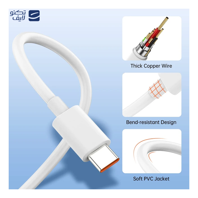 کابل تایپ سی نیبیوا مدل Fast Charge 120W طول 1.5 متر مخصوص محصولات شیائومی