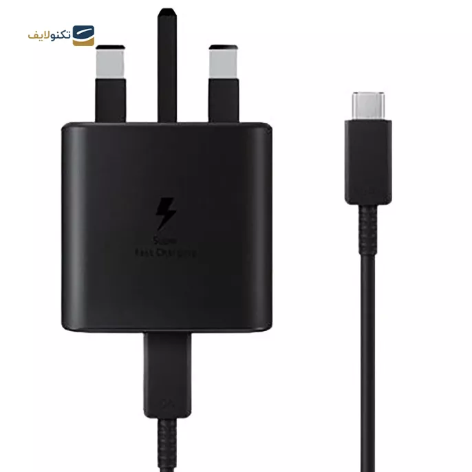 شارژر دیواری سامسونگ 45 وات مدل EP-TA845 سه شاخه اروپا به همراه کابل دو سر تایپ سی - ویتنام