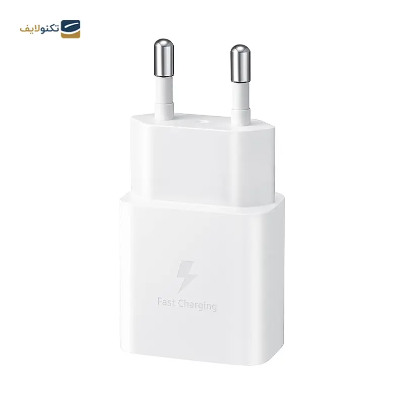 آداپتور شارژ سریع اصلی دو شاخه بدون تبدیل سامسونگ 5 ولت 2 آمپر - توان 15 وات
