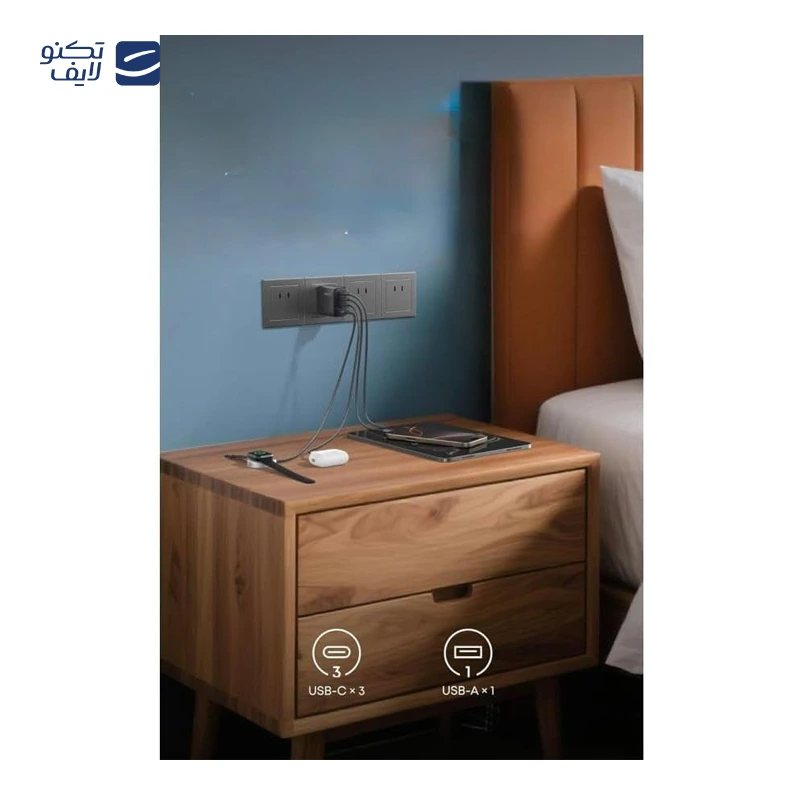 شارژر دیواری انکر مدل ZOLO A121C توان 70 وات