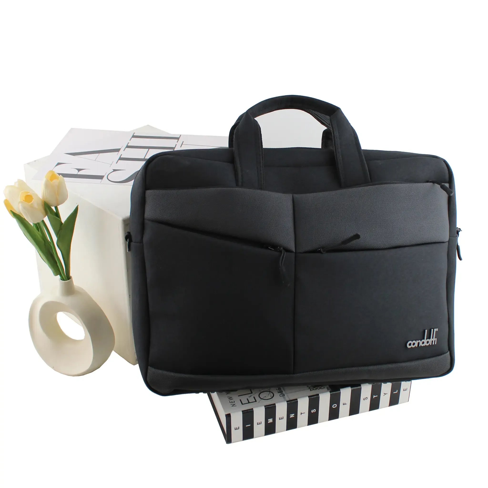 کیف مردانه پارچه ای اداری و روزمره سه بند (2)